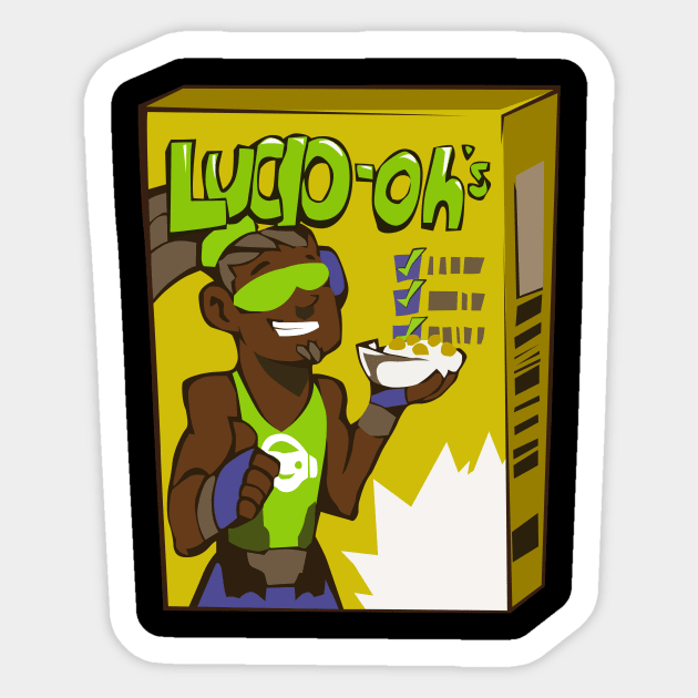 Lucio cereal Sticker by JamesCMarshall